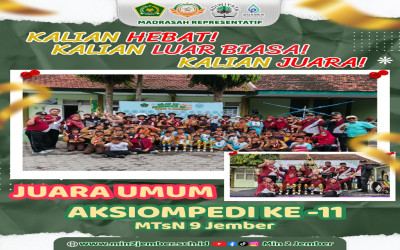 MIN 2 JEMBER JUARA UMUM AKSIOPEDI KE-11 2026